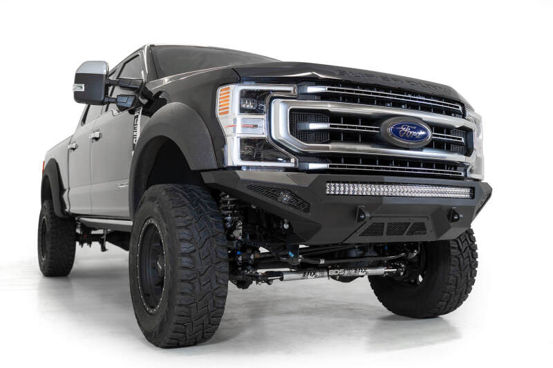 Ford Super Duty Front Bumper - Addictive Desert Designs - Stealth Fighter - Hammer Black - `20-`27